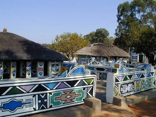 Traditional Zulu cultural village with authentic architecture